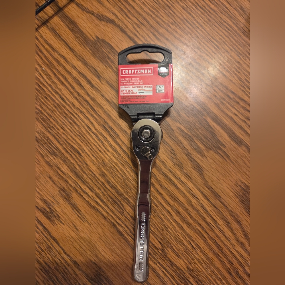 Craftsman Silver Ratchet Wrench 1/4" Drive Low Profile New With Tags
